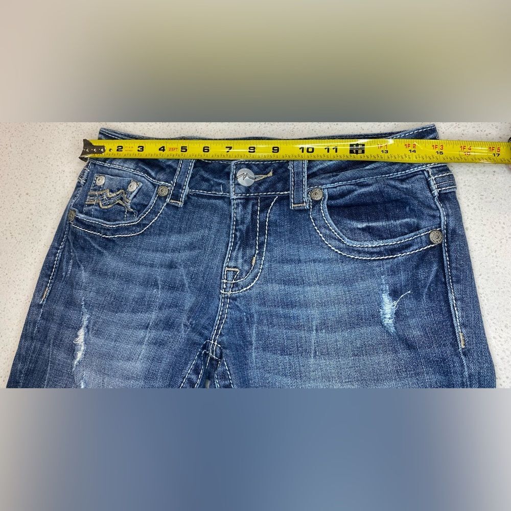 Miss Me Capri Jeans Women’s 28x20.5 Low Rise Distressed Stretch EUC - Picture 13 of 13